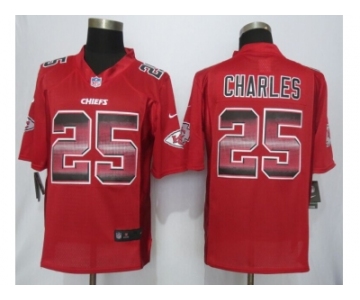 2015 new nike kansas city chiefs #25 charles red strobe jerseys[limited]