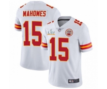 Kansas City Chiefs #15 Patrick Mahomes II White Super Bowl LV Jersey