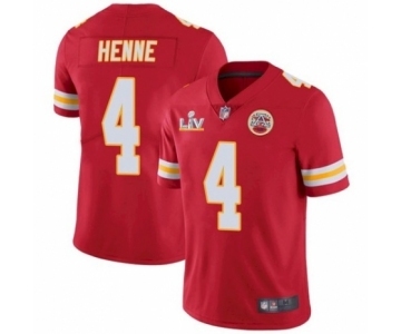 Kansas City Chiefs #4 Chad Henne Red 2021 Super Bowl LV Jersey
