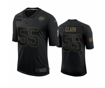 Kansas City Chiefs #55 Frank Clark Black 2020 Salute To Service Limited Jersey