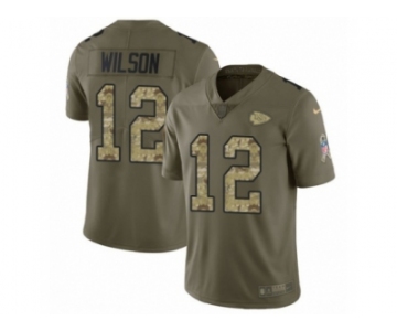 Men Nike Kansas City Chiefs #12 Albert Wilson Limited Olive Camo 2017 Salute to Service NFL Jersey