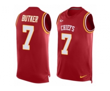 Men Nike Kansas City Chiefs #7 Harrison Butker Limited Red Player Name & Number Tank Top NFL Jersey