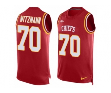 Men Nike Kansas City Chiefs #70 Bryan Witzmann Limited Red Player Name & Number Tank Top NFL Jersey