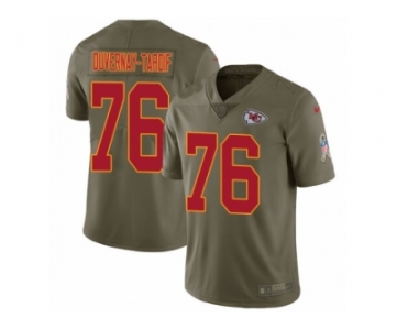 Men Nike Kansas City Chiefs #76 Laurent Duvernay-Tardif Limited Olive 2017 Salute to Service NFL Jersey