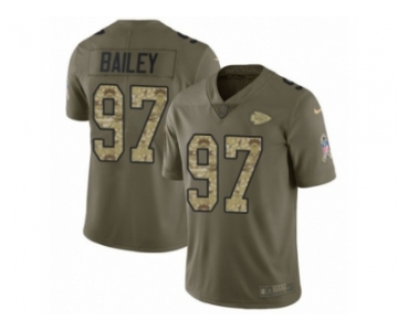 Men Nike Kansas City Chiefs #97 Allen Bailey Limited Olive Camo 2017 Salute to Service NFL Jersey