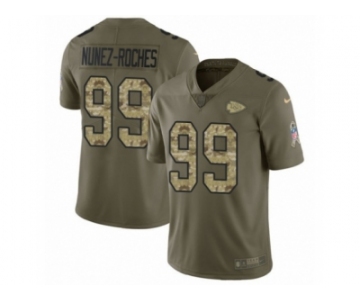 Men Nike Kansas City Chiefs #99 Rakeem Nunez-Roches Limited Olive Camo 2017 Salute to Service NFL Jersey