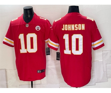 Men’s Kansas City Chiefs #10 Emmett Johnson Red 2026 Vapor Untouchable Limited Stitched Football Jersey