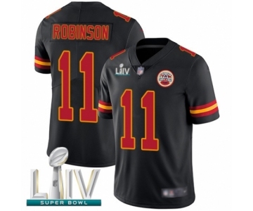 Men's Kansas City Chiefs #11 Demarcus Robinson Limited Black Rush Vapor Untouchable Super Bowl LIV Bound Football Jersey