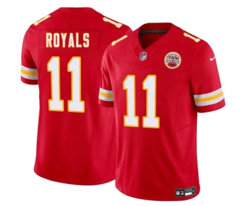 Men's Kansas City Chiefs #11 Jalen Royals Red 2025 Draft F.U.S.E. Vapor Untouchable Limited Football Stitched Jersey
