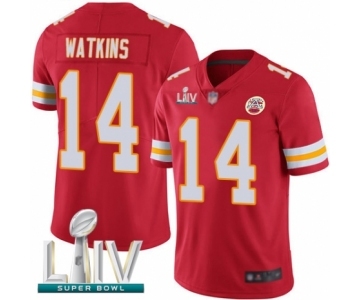 Men's Kansas City Chiefs #14 Sammy Watkins Red Team Color Vapor Untouchable Limited Player Super Bowl LIV Bound Football Jersey