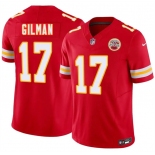 Men’s Kansas City Chiefs #17 Alohi Gilman Red 2026 F.U.S.E. Vapor Untouchable Limited Stitched Football Jersey