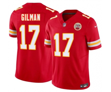 Men’s Kansas City Chiefs #17 Alohi Gilman Red 2026 F.U.S.E. Vapor Untouchable Limited Stitched Football Jersey