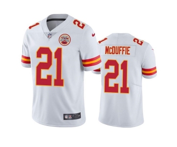 Men's Kansas City Chiefs #21 Trent McDuffie White Vapor Untouchable Limited Stitched Football Jersey