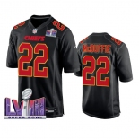 Mens Kansas City Chiefs #22 Trent McDuffie 2024 Super Bowl LVIII Black Carbon Fashion Game Player Jersey Mens Kansas City Chiefs #22 Trent McDuffie 2024 Super Bowl LVIII Black Carbon Fashion Game Player Jersey