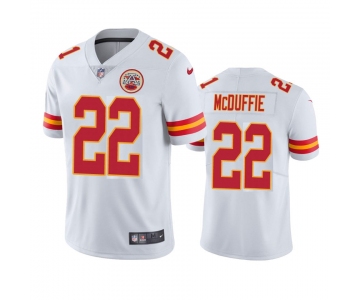 Men's Kansas City Chiefs #22 Trent McDuffie Nike White Vapor Untouchable Limited Jersey