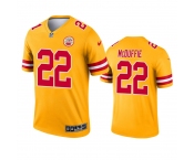 Men's Kansas City Chiefs #22 Trent McDuffie Stitched Gold Inverted Legend Jersey Men's Kansas City Chiefs #22 Trent McDuffie Stitched Gold Inverted Legend Jersey