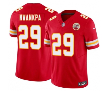 Men’s Kansas City Chiefs #29 Xavier Nwankpa Red 2026 Draft F.U.S.E. Vapor Untouchable Limited Football Stitched Jersey