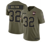 Men's Kansas City Chiefs #32 Nick Bolton Olive 2025 Salute to Service Limited Football Stitched Jersey Men's Kansas City Chiefs #32 Nick Bolton Olive 2025 Salute to Service Limited Football Stitched Jersey