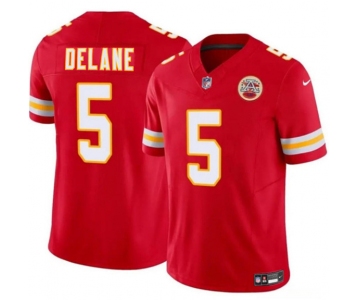 Men’s Kansas City Chiefs #5 Mansoor Delane Red 2026 Draft F.U.S.E. Vapor Untouchable Limited Football Stitched Jersey