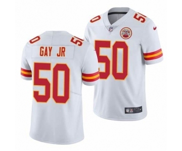 Men's Kansas City Chiefs #50 Willie Gay Jr. White Vapor Untouchable Limited Stitched Football Jersey