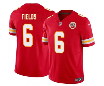 Men’s Kansas City Chiefs #6 Justin Fields Red 2026 F.U.S.E. Vapor Untouchable Limited Football Stitched Jersey