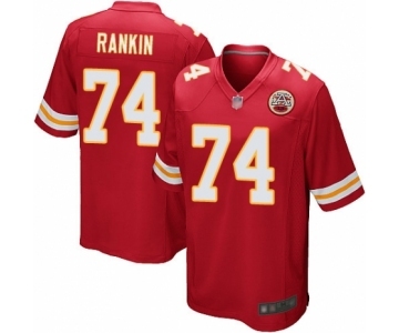 Men's Kansas City Chiefs #74 Martinas Rankin Game Red Team Color Football Jersey