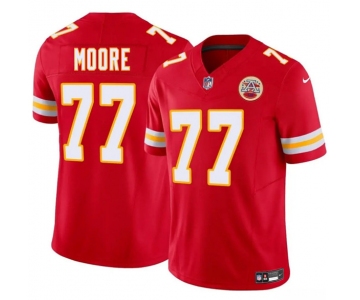 Men's Kansas City Chiefs #77 Jaylon Moore Red 2025 F.U.S.E. Vapor Untouchable Limited Football Stitched Jersey