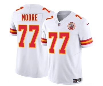 Men's Kansas City Chiefs #77 Jaylon Moore White 2025 F.U.S.E. Vapor Untouchable Limited Football Stitched Jersey
