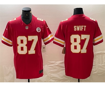 Men's Kansas City Chiefs #87 Taylor Swift Red F.U.S.E. Vapor Untouchable Limited Football Stitched Jersey