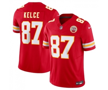 Men's Kansas City Chiefs #87 Travis Kelce Red 2023 F.U.S.E. Vapor Untouchable Limited Stitched Jersey