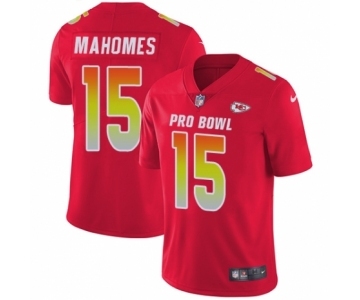 Men's Nike Kansas City Chiefs #15 Patrick Mahomes II Limited Red AFC 2019 Pro Bowl NFL Jersey
