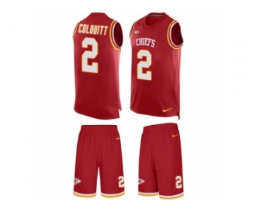 Men's Nike Kansas City Chiefs #2 Dustin Colquitt Limited Red Tank Top Suit NFL Jersey