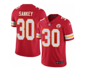 Men's Nike Kansas City Chiefs #30 Bishop Sankey Limited Red Rush NFL Jersey