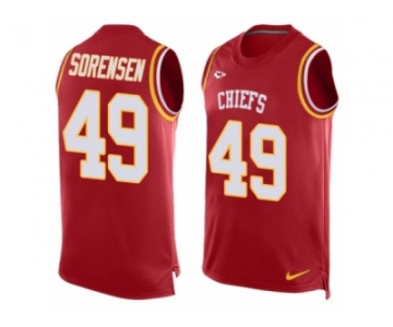 Men's Nike Kansas City Chiefs #49 Daniel Sorensen Limited Red Player Name & Number Tank Top NFL Jersey