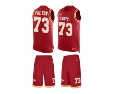 Men's Nike Kansas City Chiefs #73 Zach Fulton Limited Red Tank Top Suit NFL Jersey