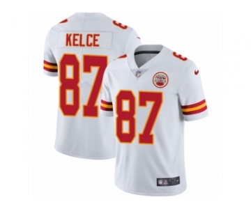 Men's Nike Kansas City Chiefs #87 Travis Kelce Vapor Untouchable Limited White NFL Jersey