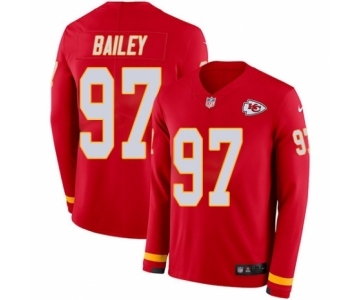 Men's Nike Kansas City Chiefs #97 Allen Bailey Limited Red Therma Long Sleeve NFL Jersey