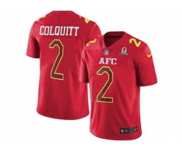 Nike Kansas City Chiefs #2 Dustin Colquitt Red Men's Stitched NFL Limited AFC 2017 Pro Bowl Jersey