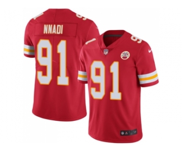Nike Kansas City Chiefs #91 Derrick Nnadi Red Team Color Men Stitched NFL Vapor Untouchable Limited Jersey