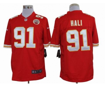nike nfl jerseys kansas city chiefs #91 hali red[nike limited]