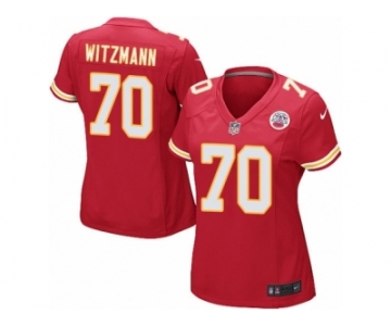 Women Nike Kansas City Chiefs #70 Bryan Witzmann Game Red Team Color NFL Jersey