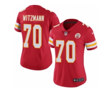 Women Nike Kansas City Chiefs #70 Bryan Witzmann Red Team Color Vapor Untouchable Limited Player NFL Jersey