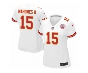 Women's Chiefs #15 Patrick Mahomes II White Stitched NFL Elite Jersey