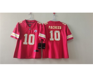 Women's Kansas City Chiefs #10 Isiah Pacheco Red Vapor Untouchable Limited Stitched Jersey