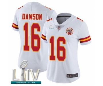 Women's Kansas City Chiefs #16 Len Dawson White Vapor Untouchable Limited Player Super Bowl LIV Bound Football Jersey