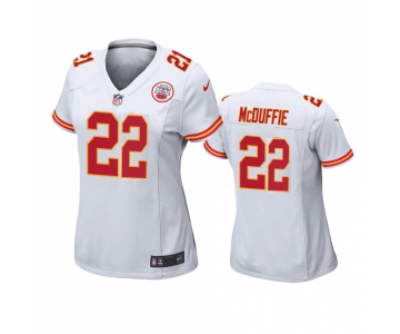 Womens Kansas City Chiefs #22 Trent McDuffie Nike White Limited Jersey