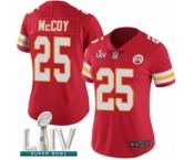 Women's Kansas City Chiefs #25 LeSean McCoy Red Team Color Vapor Untouchable Limited Player Super Bowl LIV Bound Football Jersey