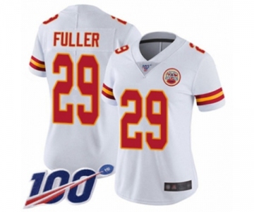 Women's Kansas City Chiefs #29 Kendall Fuller White Vapor Untouchable Limited Player 100th Season Football Jersey