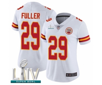 Women's Kansas City Chiefs #29 Kendall Fuller White Vapor Untouchable Limited Player Super Bowl LIV Bound Football Jersey