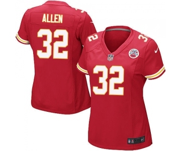 Women's Kansas City Chiefs #32 Marcus Allen Game Red Team Color Football Jersey